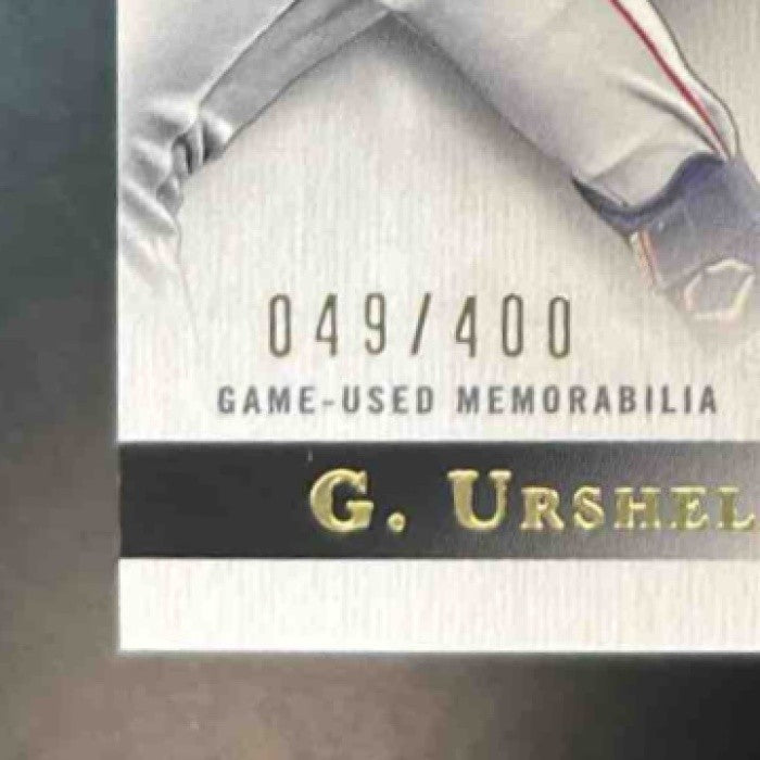 2023 Topps Tier One Gio Urshela Relics Design B /400 MEM Los Angeles Angels