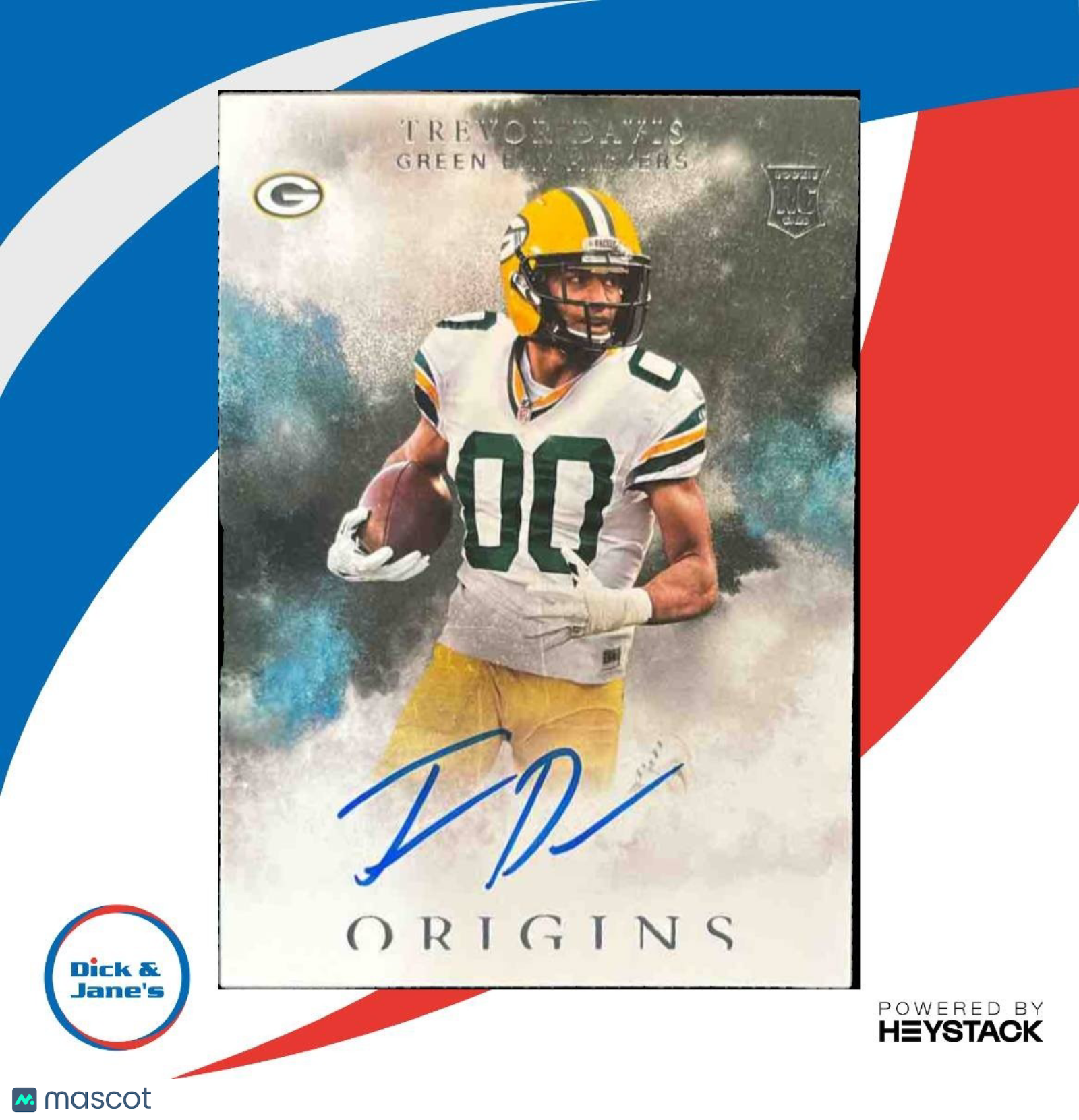 2016 Panini Origins Trevor Davis #133 RC Auto Green Bay Packers