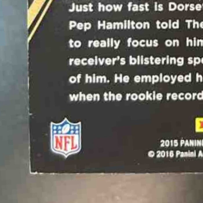 2015 Panini Black Gold Phillip Dorsett NFL Seal of Approval /49 RC Colts