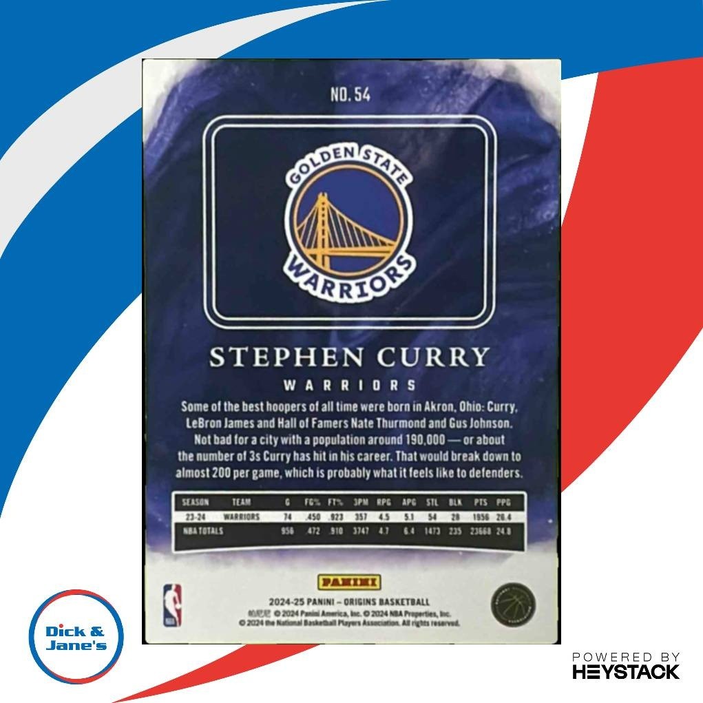 2024-25 Panini Origins Stephen Curry Amethyst 6/8 #54 Golden State Warriors