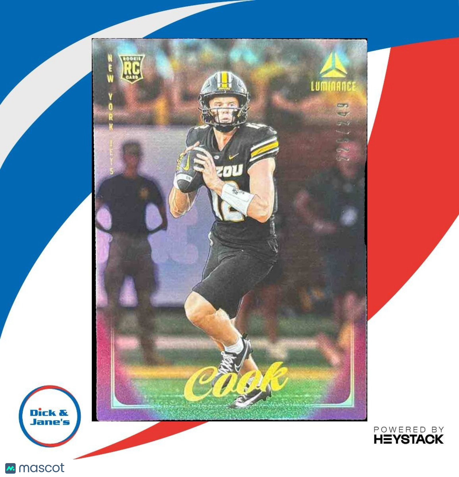 2025 Panini Luminance Brady Cook Purple /249 #175 RC