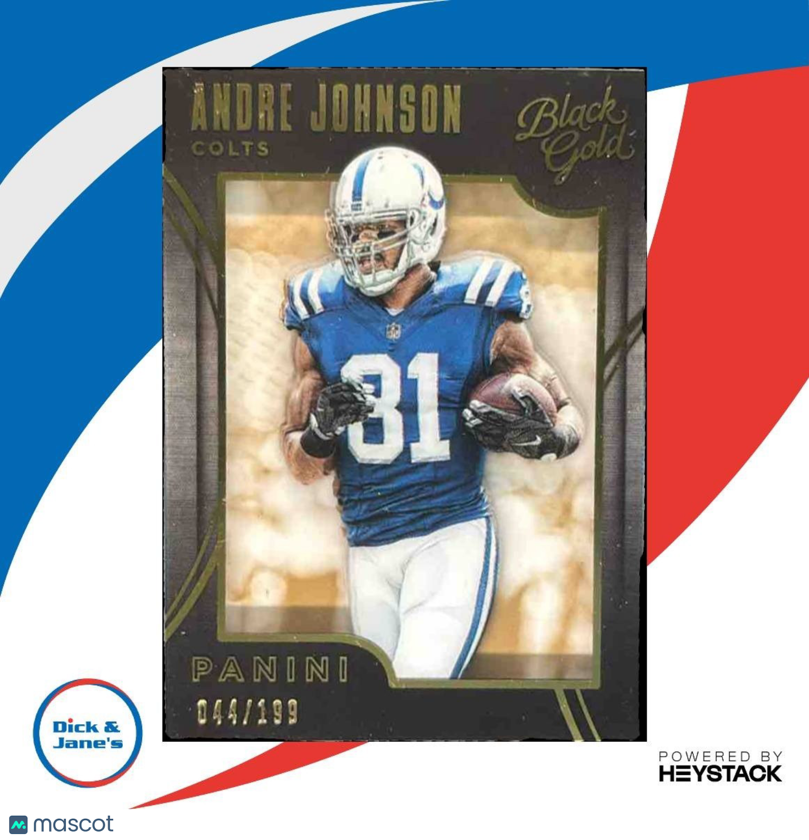 2015 Panini Black Gold Andre Johnson /199 #22 Indianapolis Colts