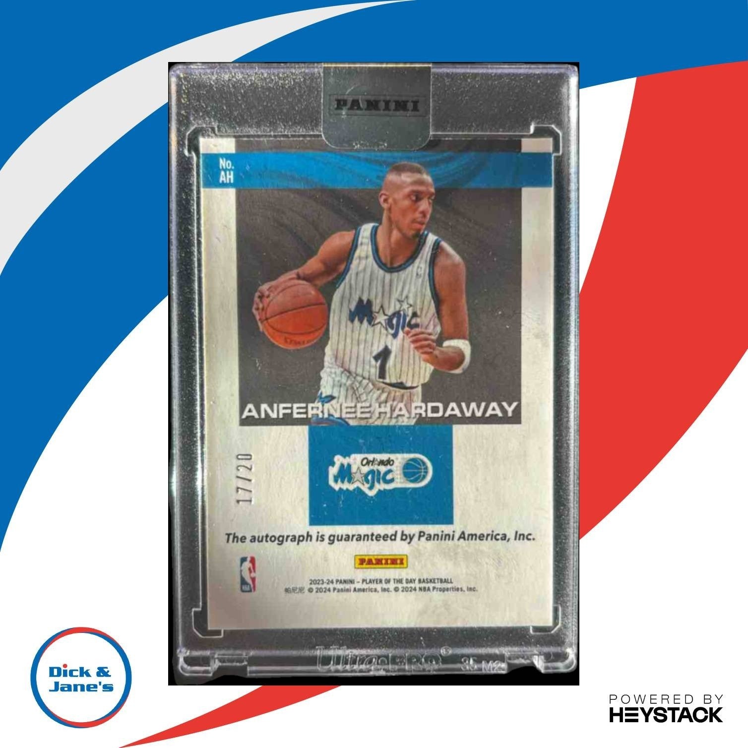 2023-24 Panini Player of the Day Anfernee Hardaway Auto /20 #AH Orlando Magic