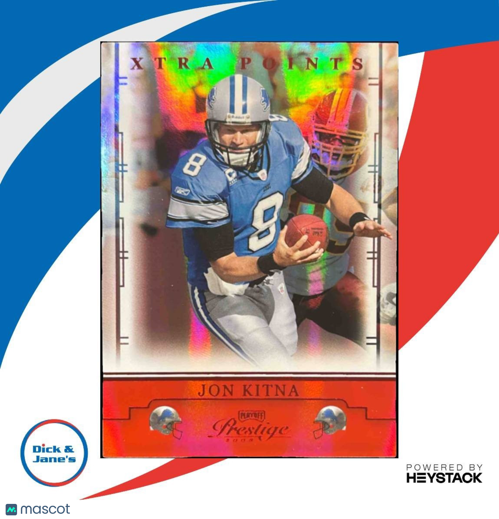 2008 Playoff Prestige Jon Kitna Xtra Points Red /100 #32 Detroit Lions