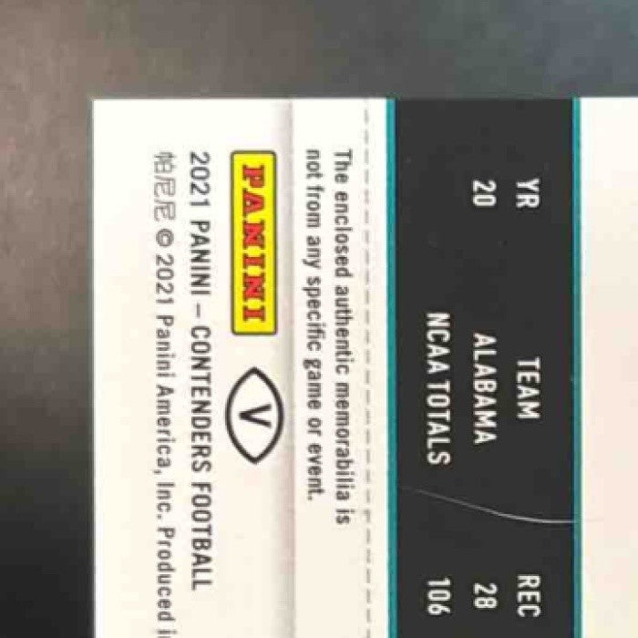 2021 Panini Contenders Jaylen Waddle Rookie Ticket Swatches RC Miami Dolphins