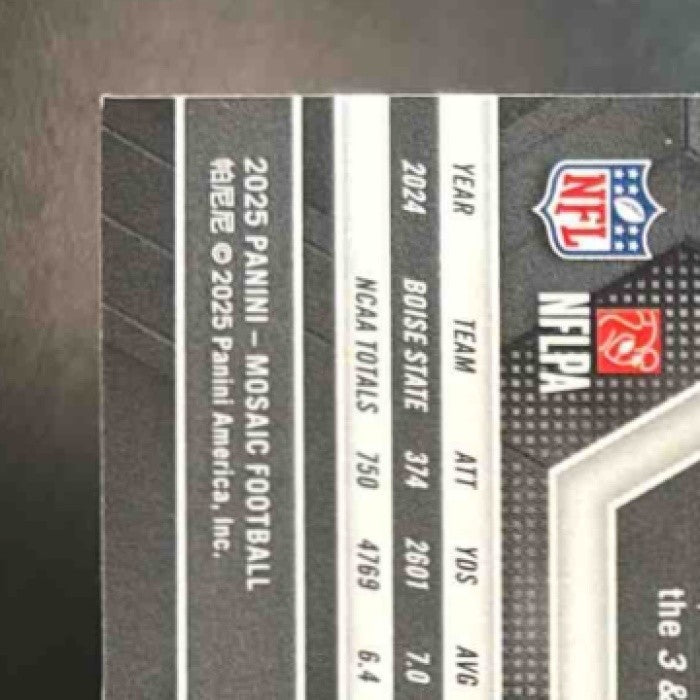 2025 Panini Mosaic Ashton Jeanty Rookie Variation #287 RC Las Vegas Raiders