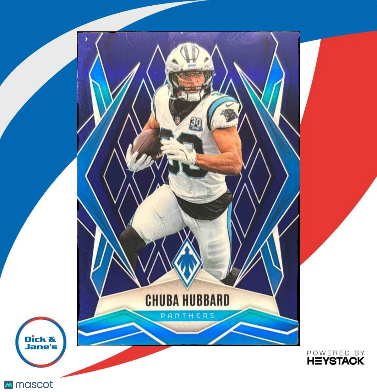 2025 Panini Phoenix Chuba Hubbard Blue /50 #75 Carolina Panthers