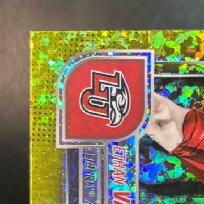 2025 Bowman Chrome University Ethan Vasko Yellow Mini-Diamond /350 1st Prospect