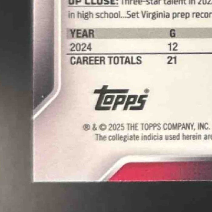 2025 Bowman Chrome University Ethan Vasko Yellow Mini-Diamond /350 1st Prospect