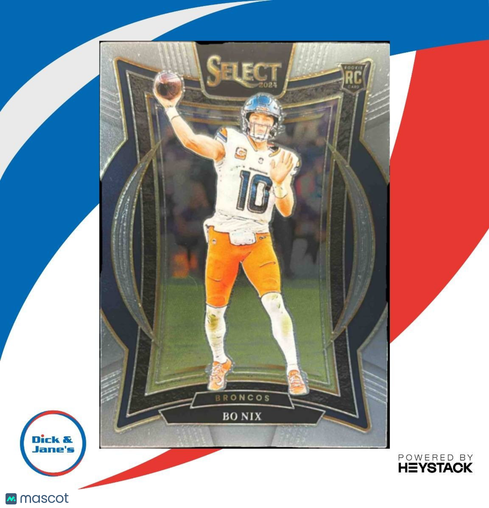 2024 Panini Select Bo Nix Concourse #30 RC Denver Broncos