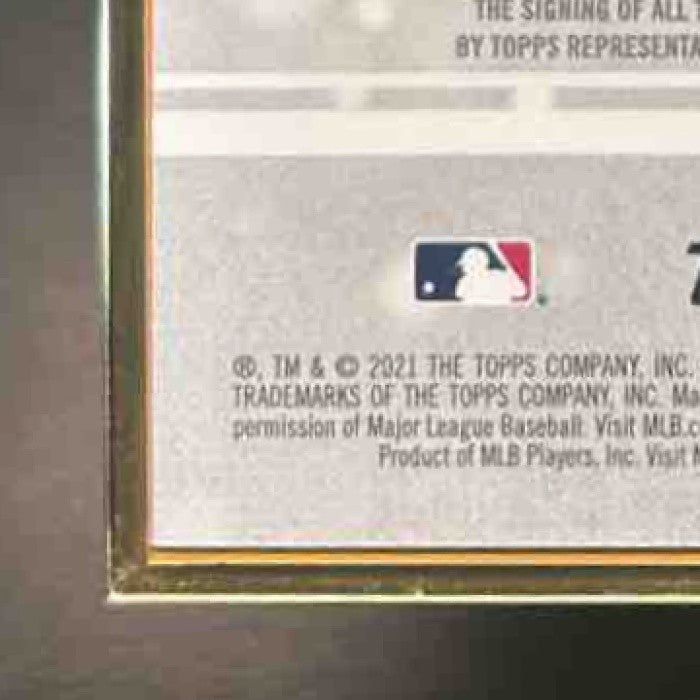 2021 Topps Gold Label Luis Patino Framed Auto RC Tampa Bay Rays