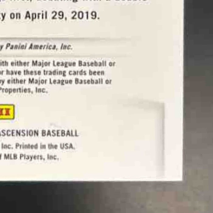 2020 Panini Chronicles Nathaniel Lowe Ascension Auto Gold /99 Tampa Bay Rays