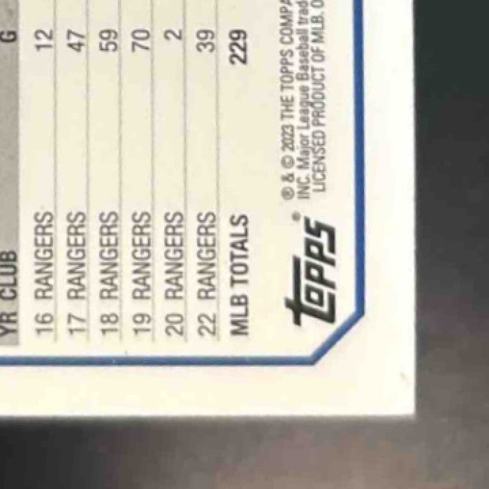 2023 Topps Update Jose Leclerc Purple Foil /799 #US59 Texas Rangers