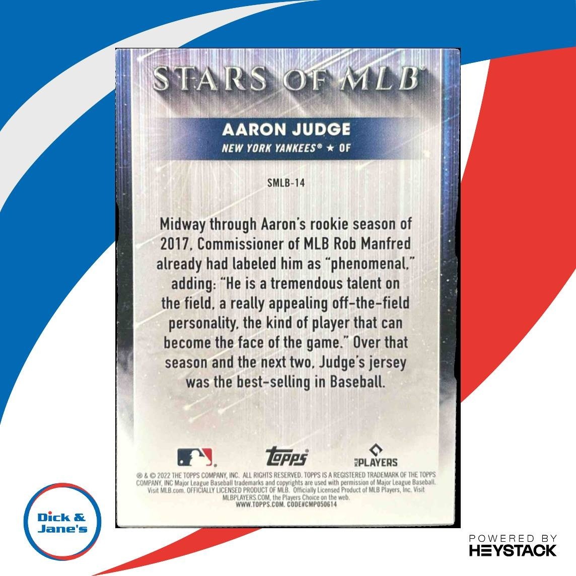 2022 Topps Aaron Judge Stars of MLB #SMLB-14 New York Yankees