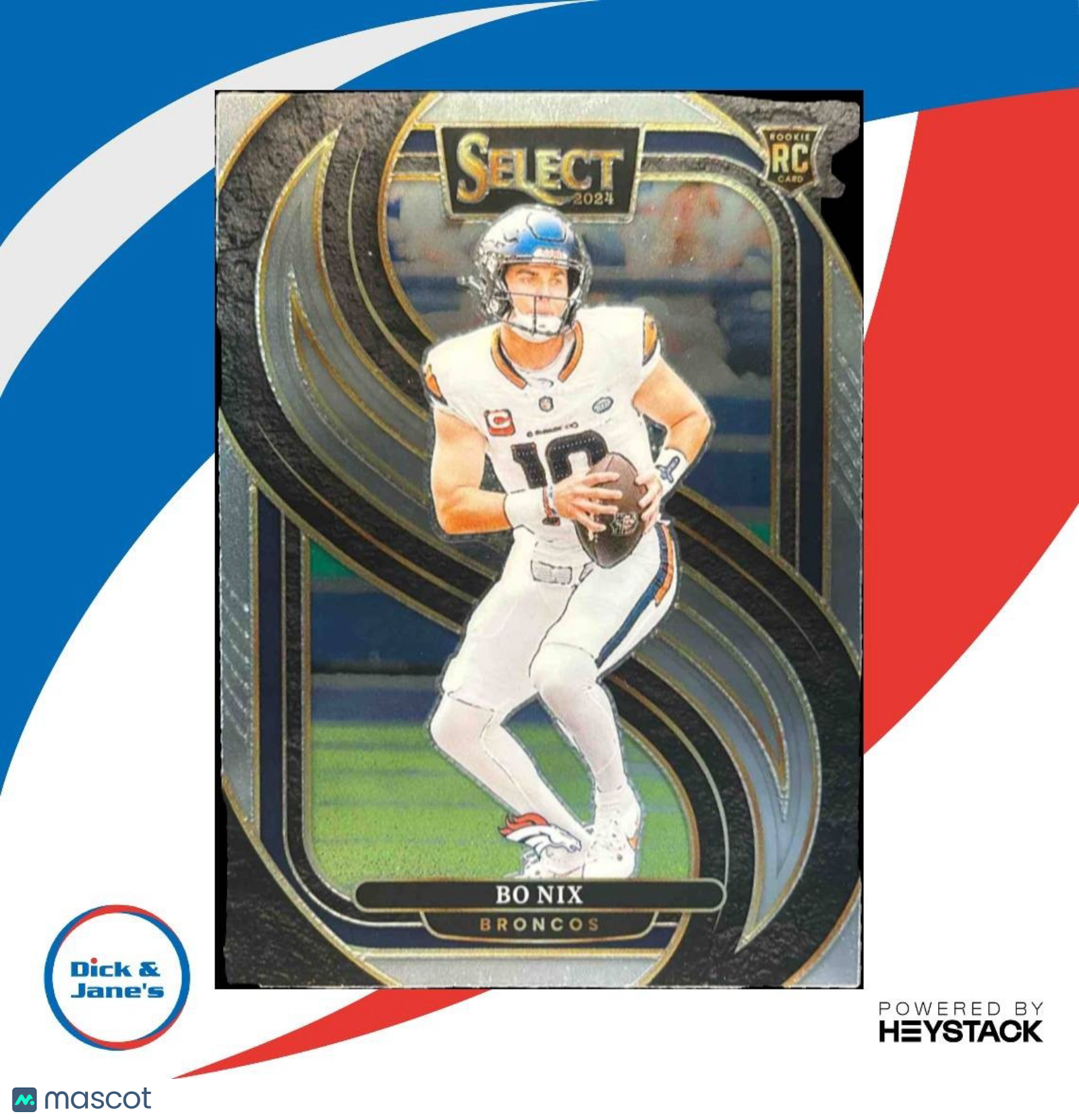 2024 Panini Select Bo Nix Premier #117 RC Denver Broncos