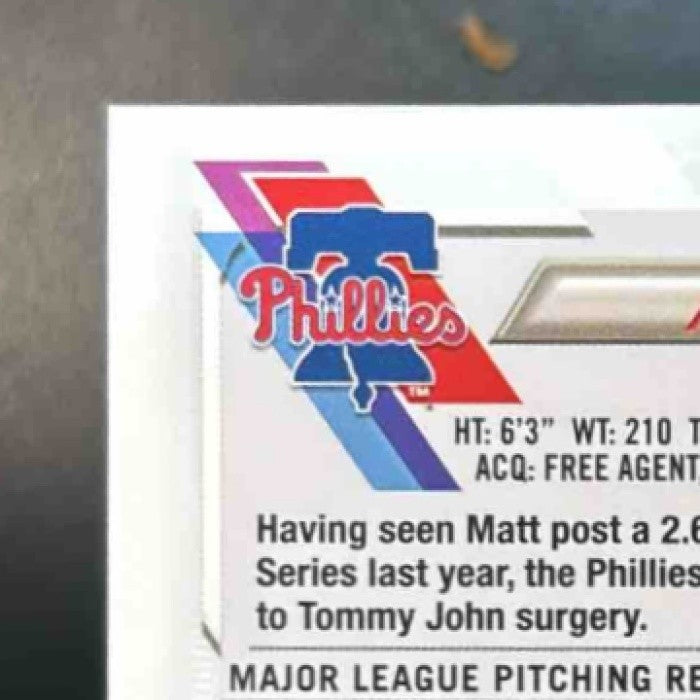 2021 Topps Update Matt Moore Gold 498/2021 #US171 Philadelphia Phillies