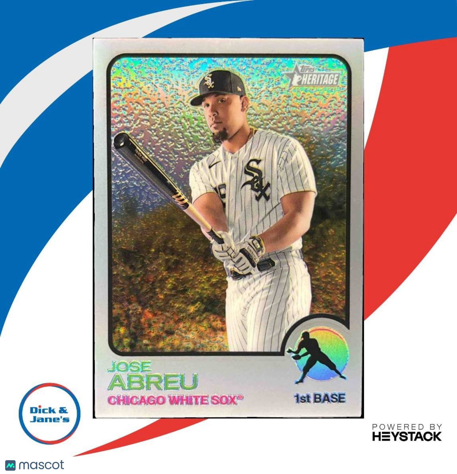 2022 Topps Heritage Jose Abreu Chrome Silver /373 #84 Chicago White Sox