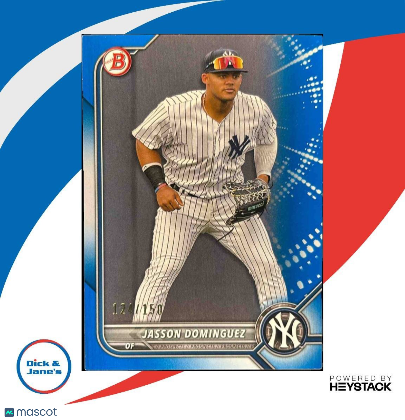 2022 Bowman Jasson Dominguez Prospects Blue /150 #BP-98 New York Yankees