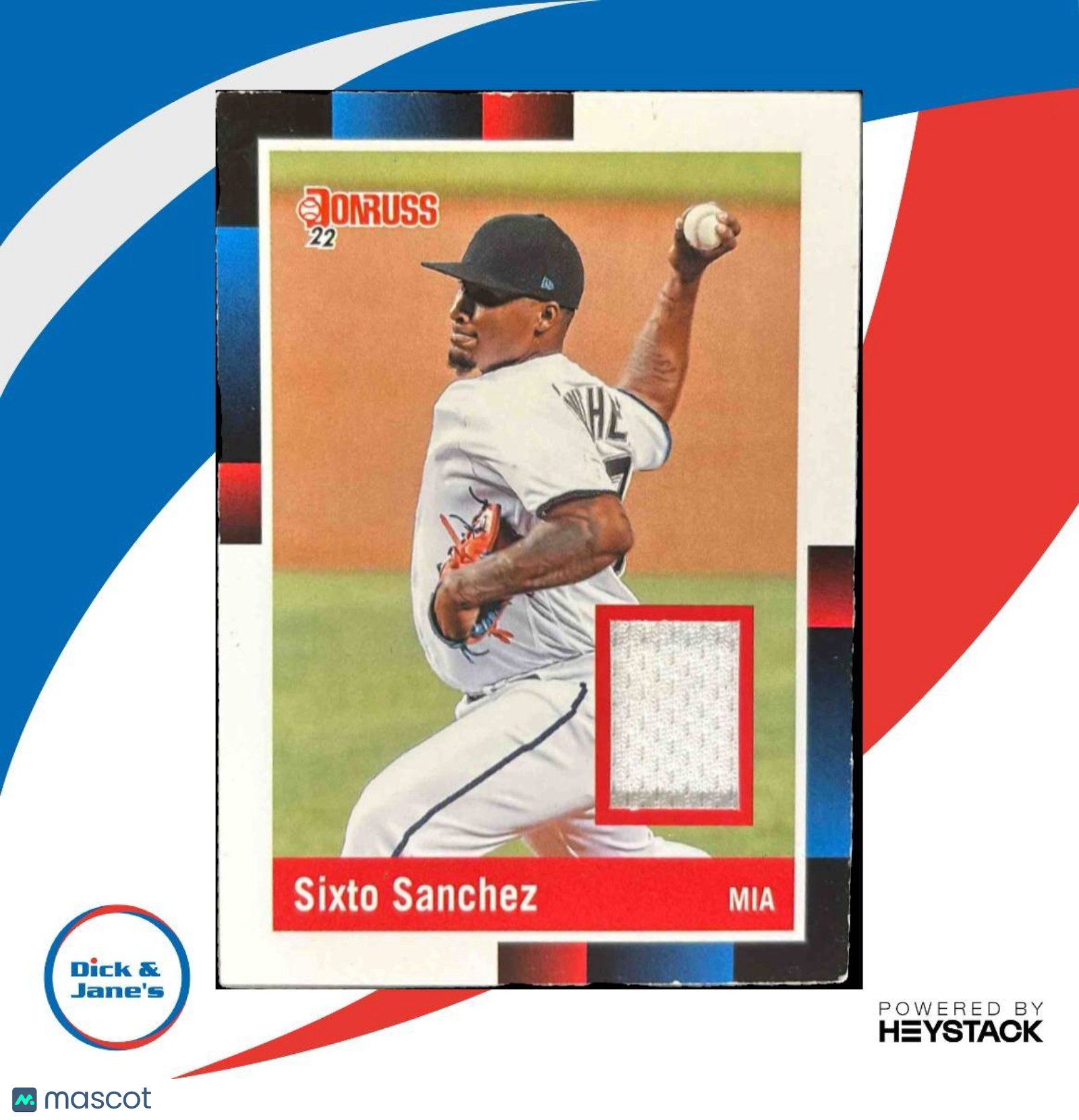 2022 Panini Donruss Sixto Sanchez Retro 1988 Materials MEM Miami Marlins