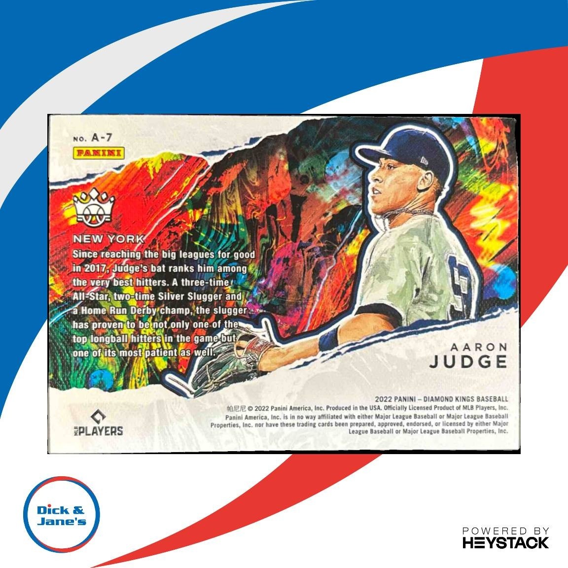 2022 Panini Diamond Kings Aaron Judge Aficionado #A-7 New York Yankees
