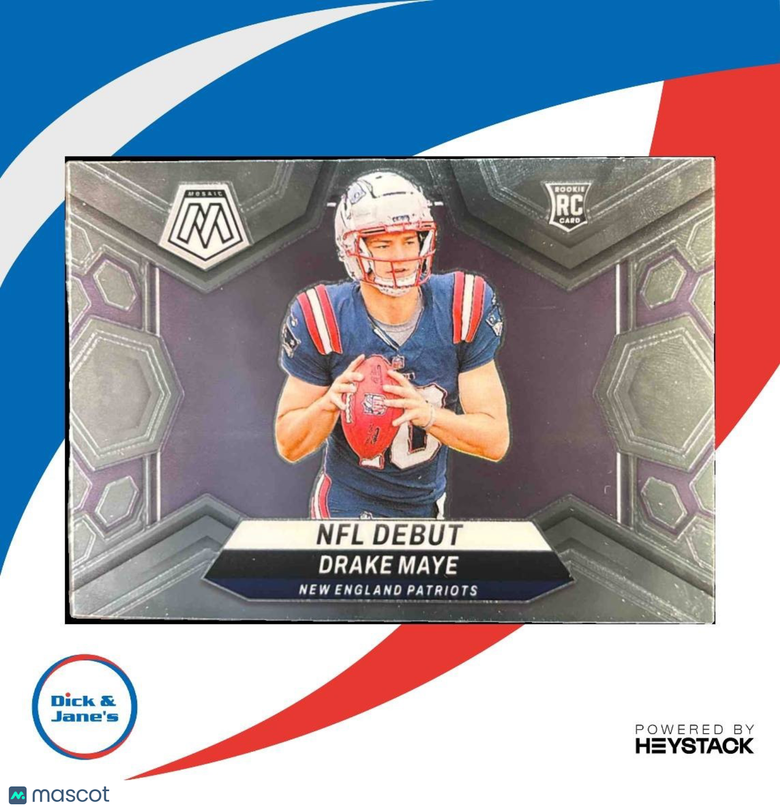 2024 Panini Mosaic Drake Maye #273 RC NFL Debut New England Patriots