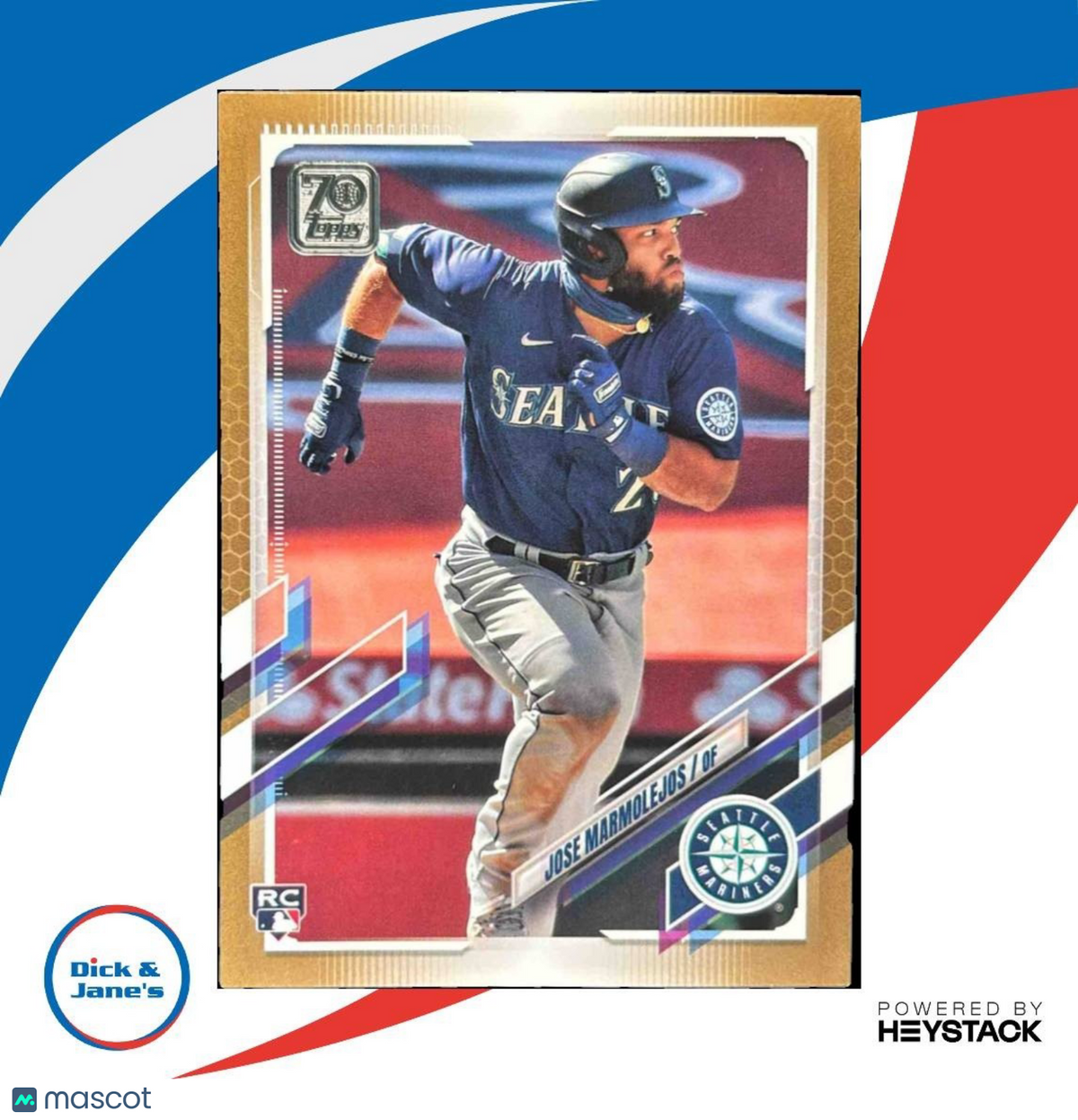 2021 Topps Jose Marmolejos Gold 1462/2021 #516 RC Seattle Mariners