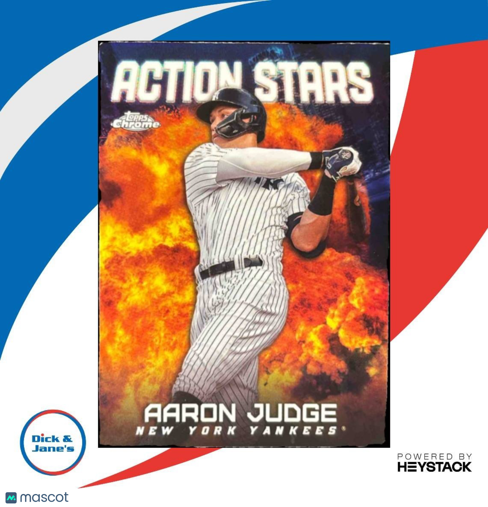 2023 Topps Chrome Update Aaron Judge Action Stars New York Yankees