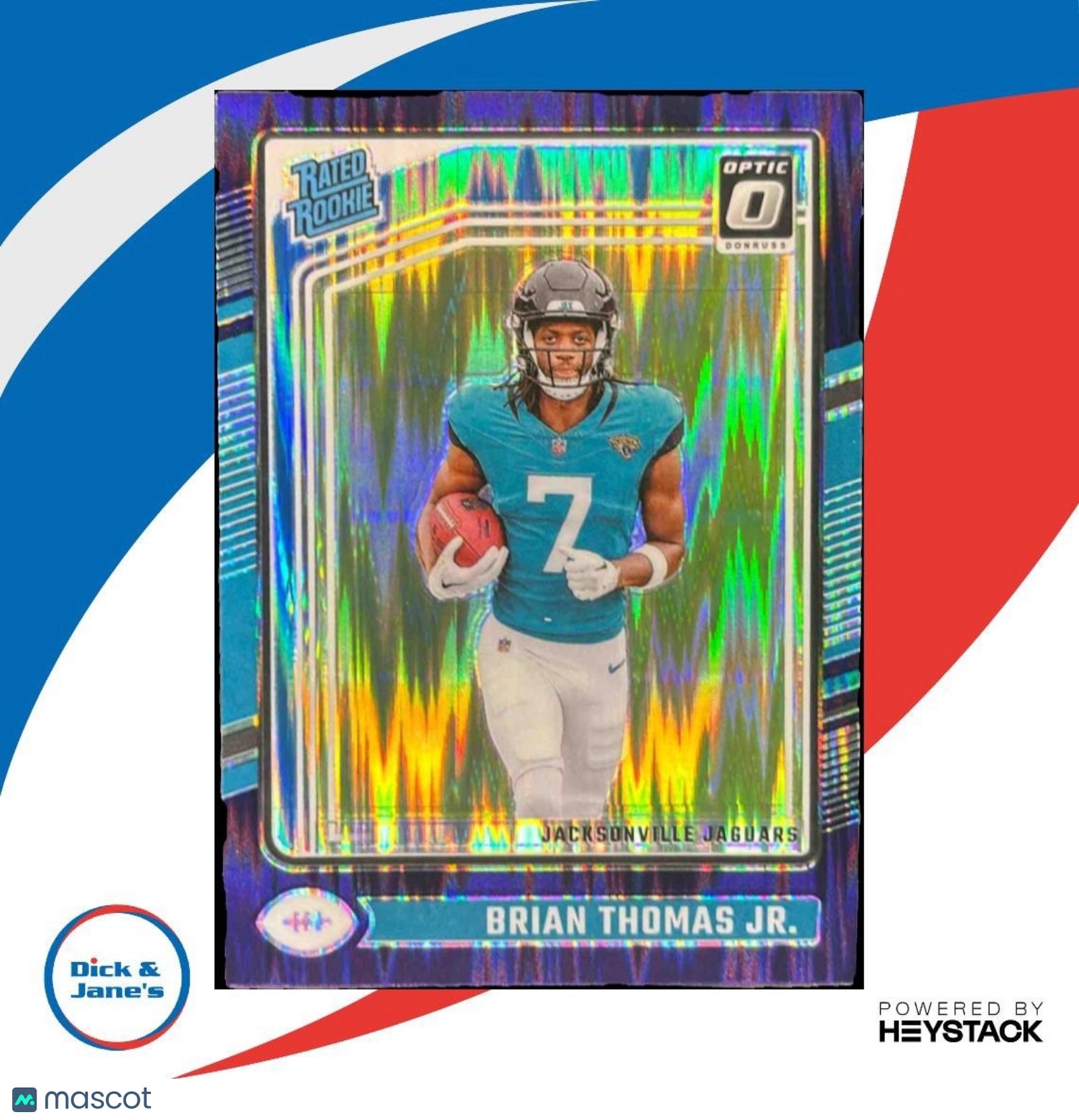 2024 Donruss Optic Brian Thomas Jr. Purple Shock #214 Jacksonville Jaguars