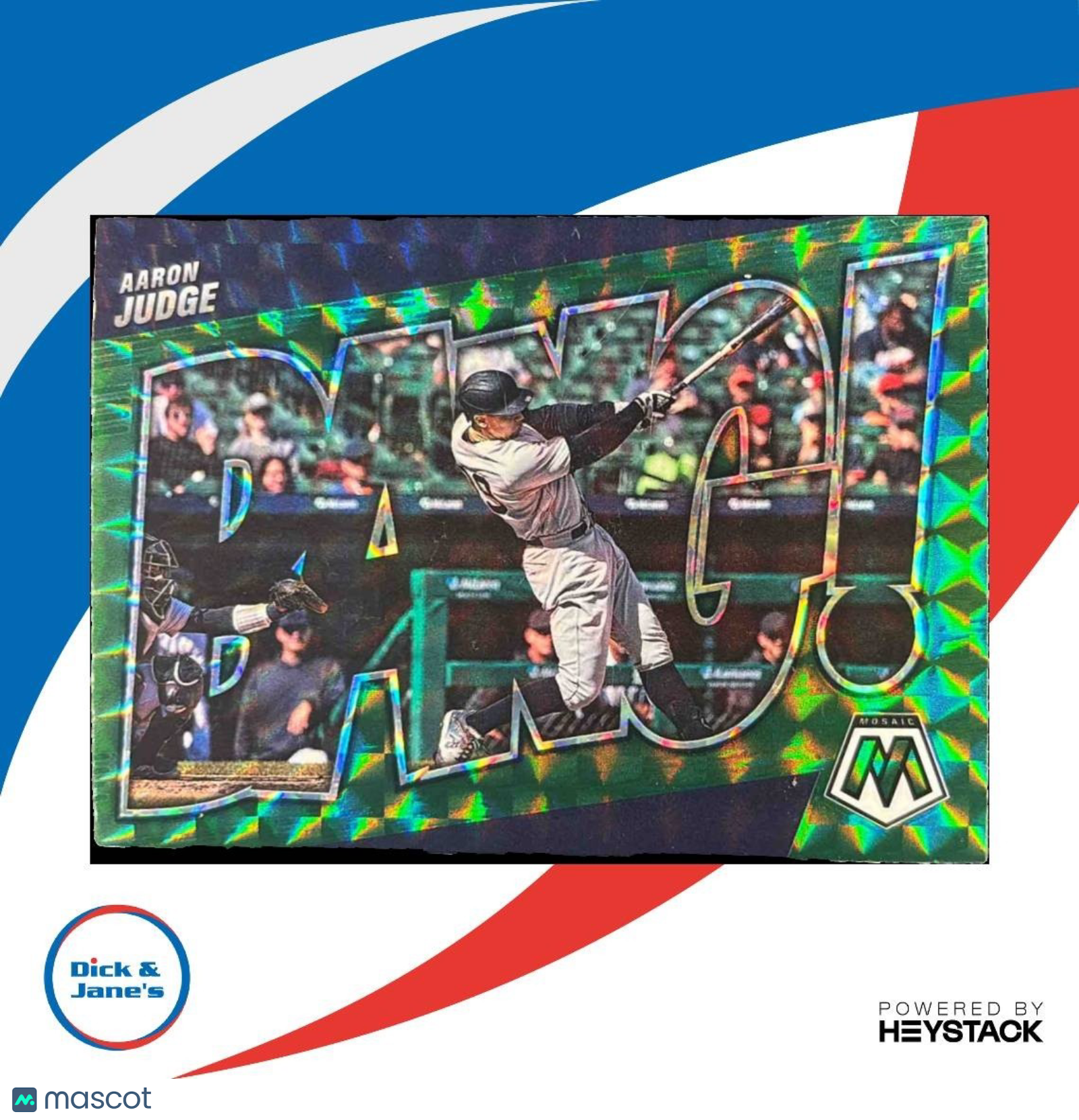 2022 Panini Mosaic Aaron Judge Bang! Green #BG-3 New York Yankees