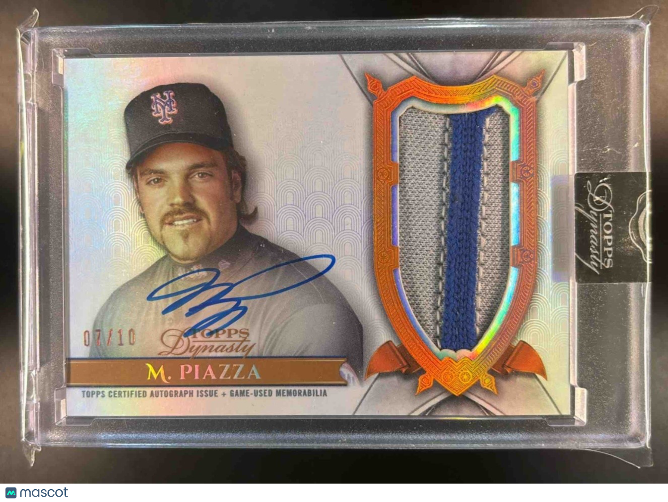2024 Topps Dynasty Mike Piazza Auto Patch 7/10 #DAP-MP3 New York Mets