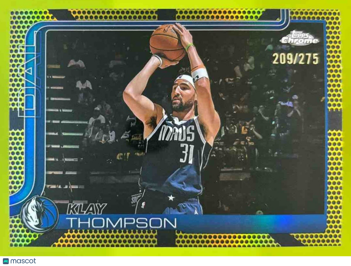 2025-26 Topps Chrome Klay Thompson Yellow Basketball /275 #42 Dallas Mavericks