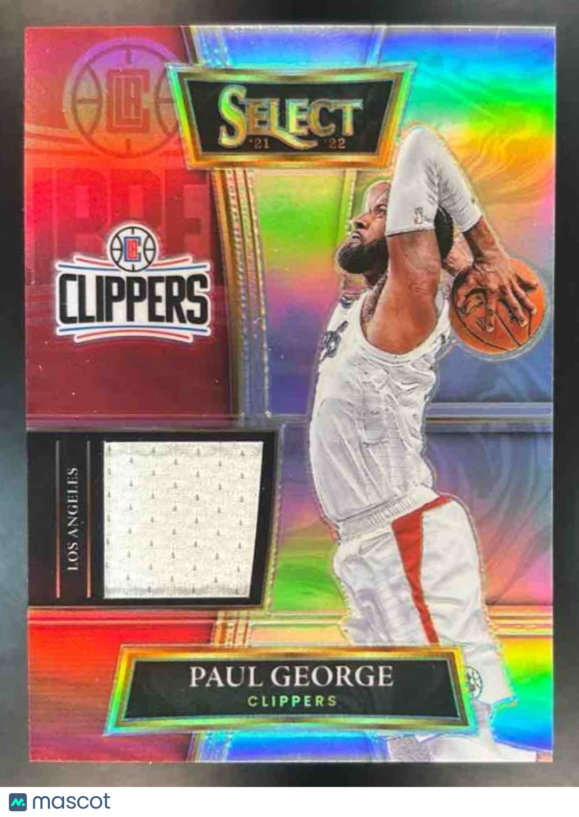 2021-22 Panini Select Paul George Selective Swatches MEM Los Angeles Clippers
