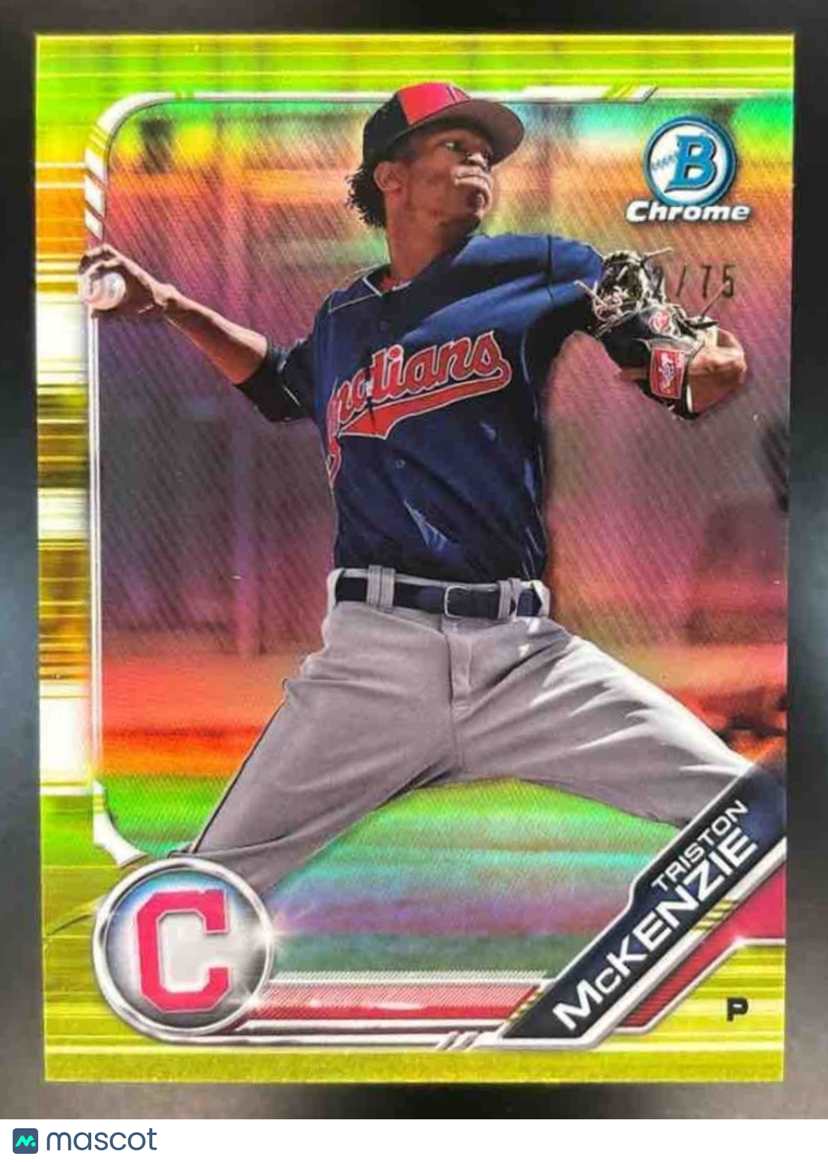 2019 Bowman Triston McKenzie Chrome Prospects Yellow Refractor /75 #BCP-40