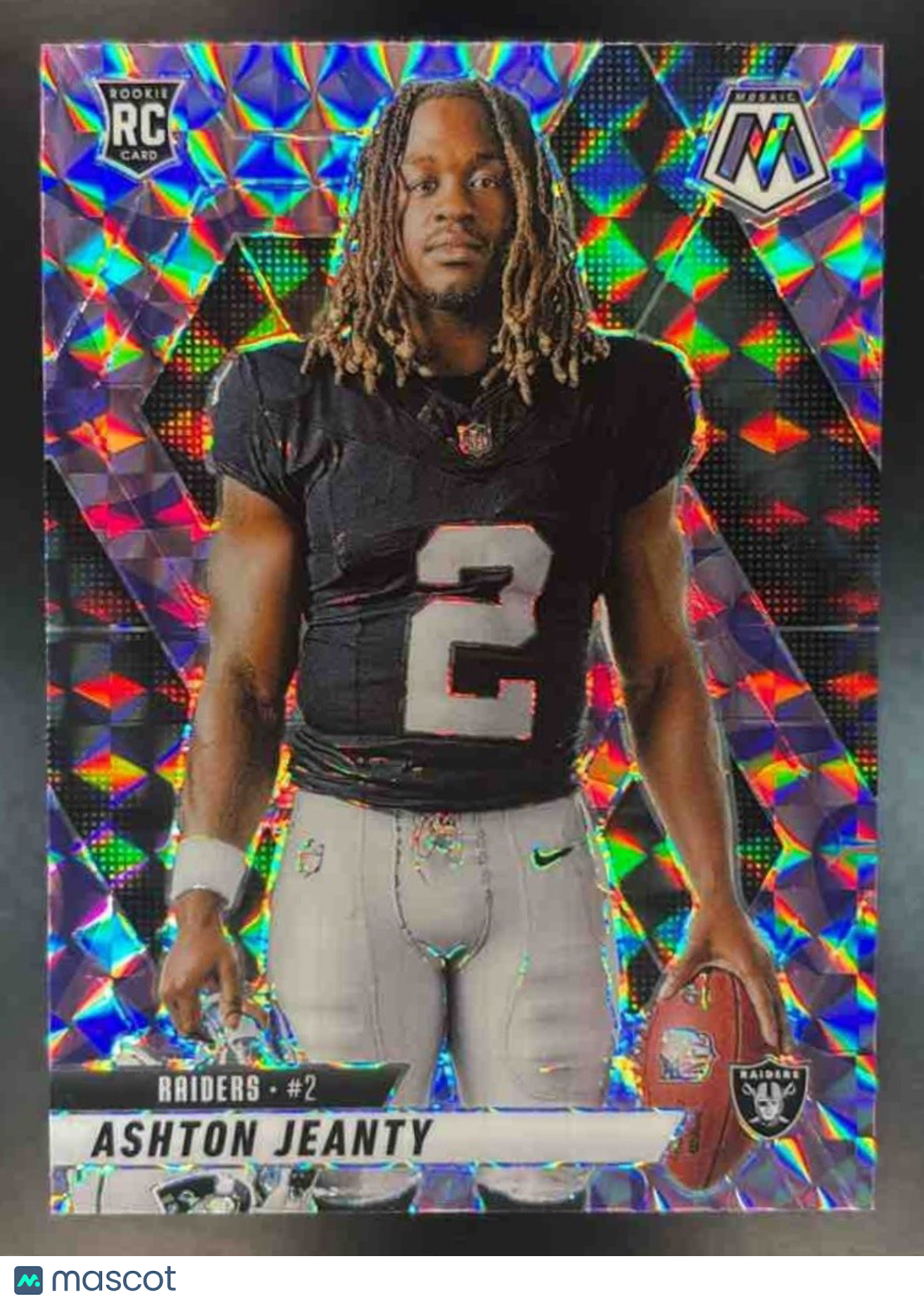 2025 Mosaic Ashton Jeanty Rookie Variation Mosaic Prizm #287 RC Las Vegas Raider