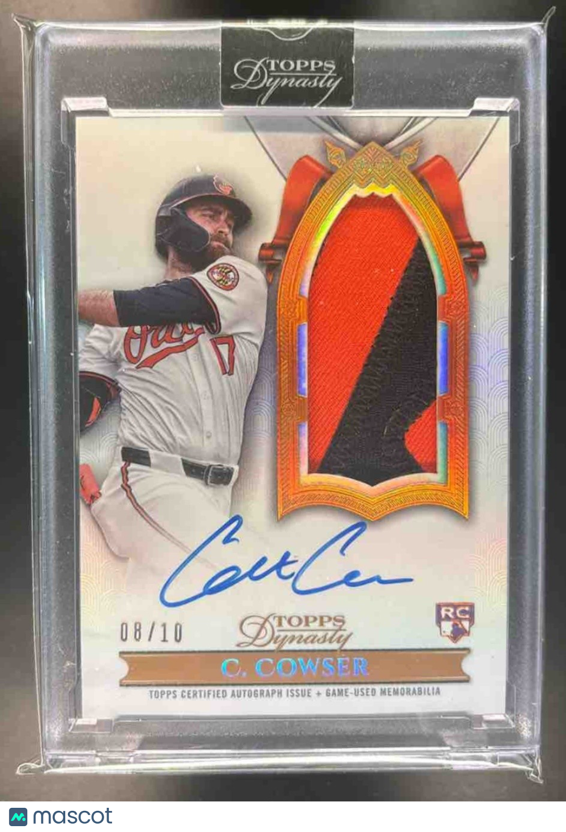 2024 Topps Dynasty Colton Cowser Auto Patch 8/10 #DAP-CCO2 RC Baltimore Orioles
