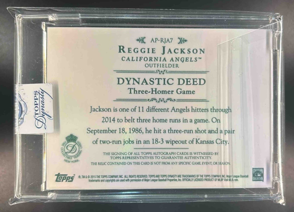 2015 Topps Dynasty Reggie Jackson Auto Patches Emerald 4/5 #AP-RJA7 Angels