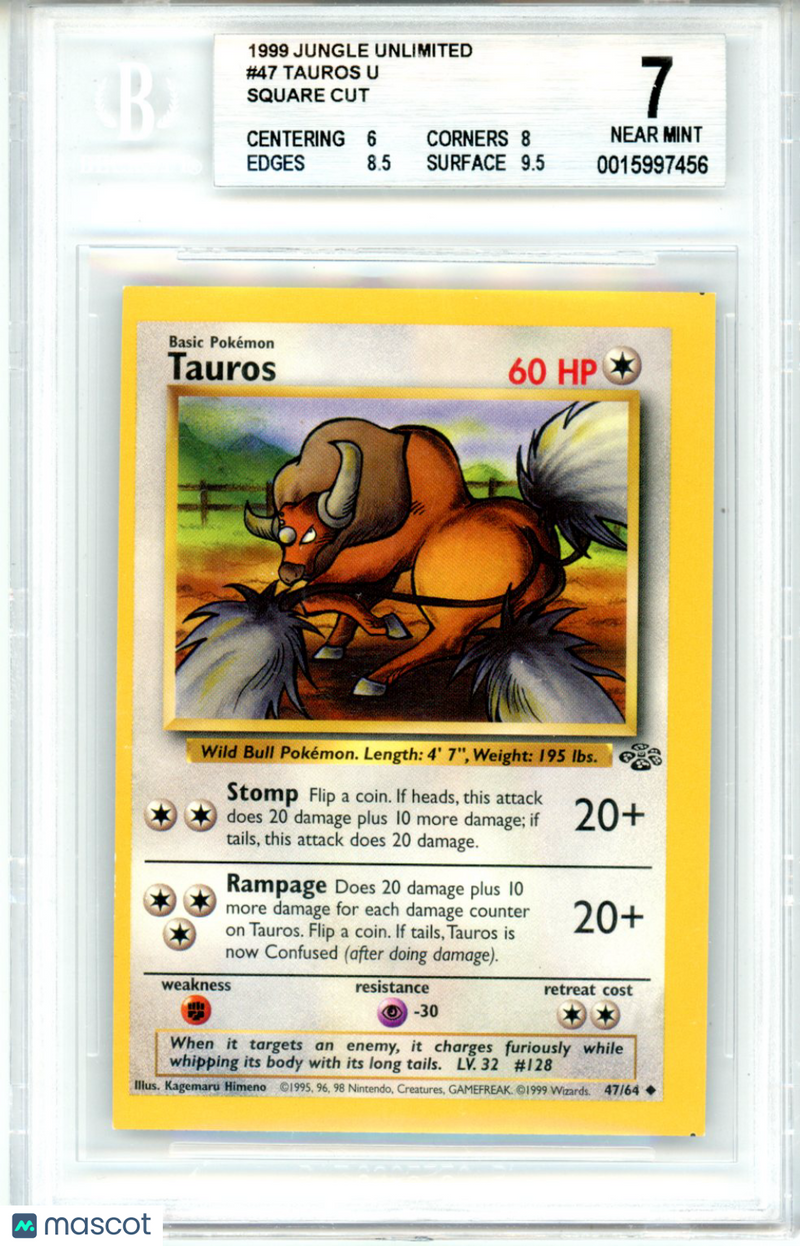 1999 Pokemon Tauros