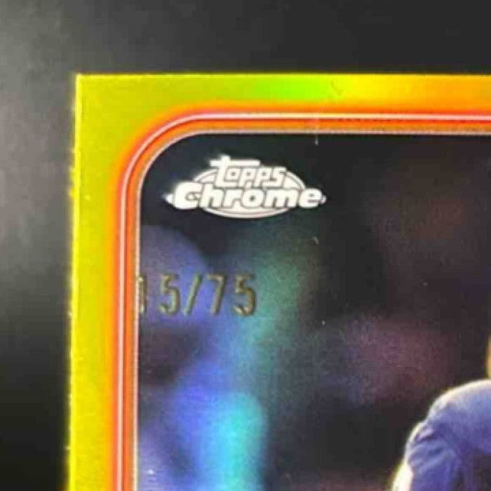 2024 Topps Chrome Andre Reed Yellow Refractor /75 #11 Buffalo Bills