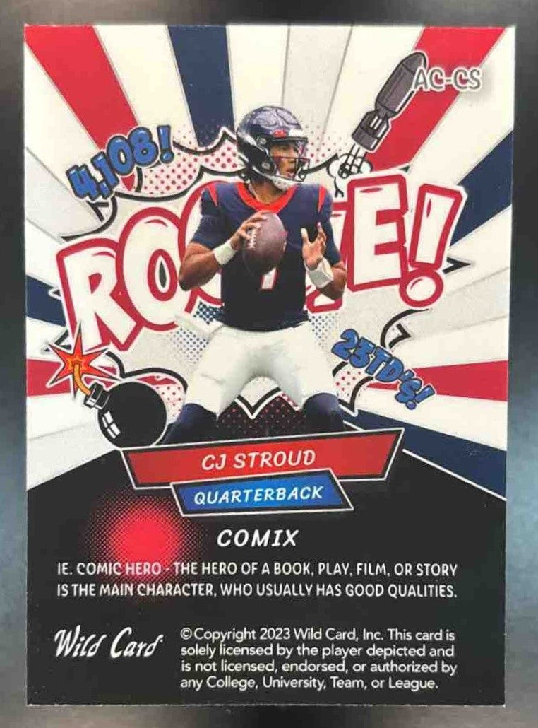 2023 Wild Card Alumination Football Rookie CJ Stroud /7 RC Houston Texans