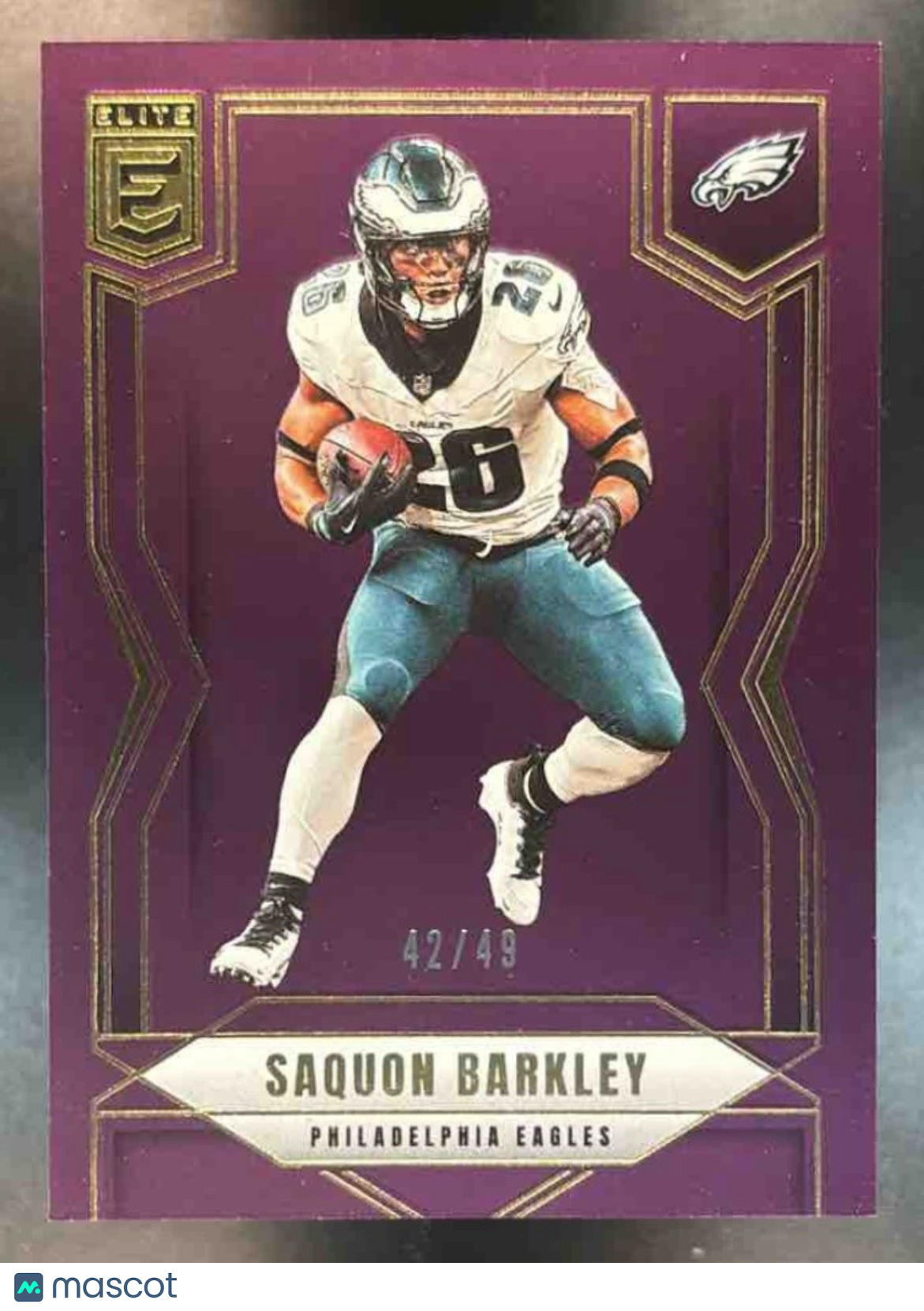 2025 Panini Donruss Elite Saquon Barkley Purple /49 #52 Philadelphia Eagles