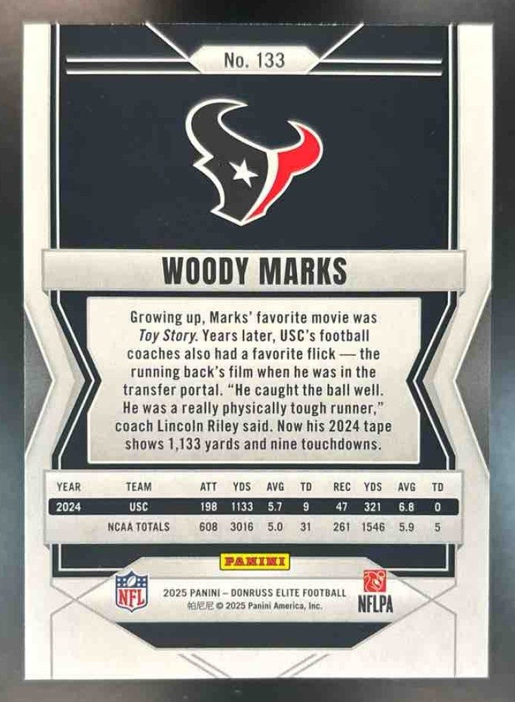 2025 Panini Donruss Elite Woody Marks Rookies Bronze /35 #133 RC Houston Texans