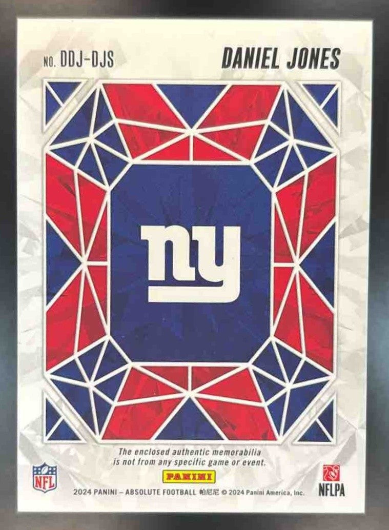 2024 Panini Absolute Daniel Jones Draft Diamonds Jersey MEM New York Giants