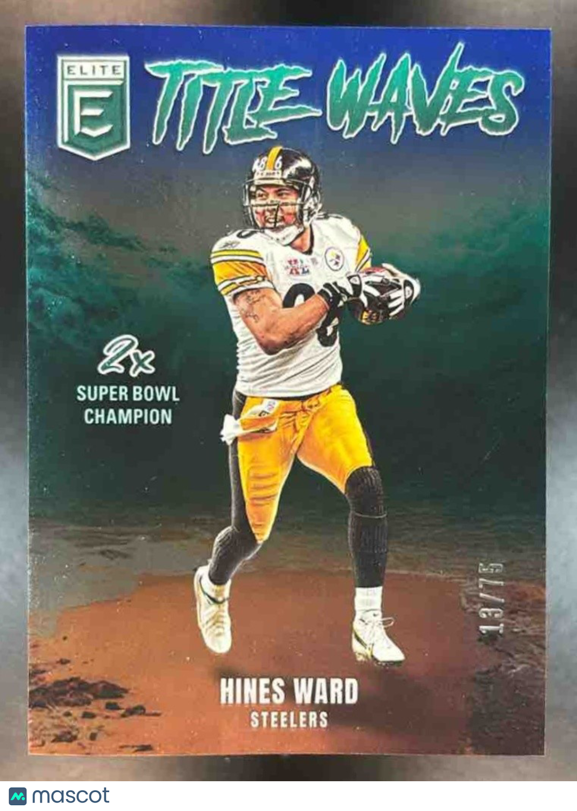 2025 Panini Donruss Elite Hines Ward Title Waves Blue /75 #10 Pittsburgh Steeler