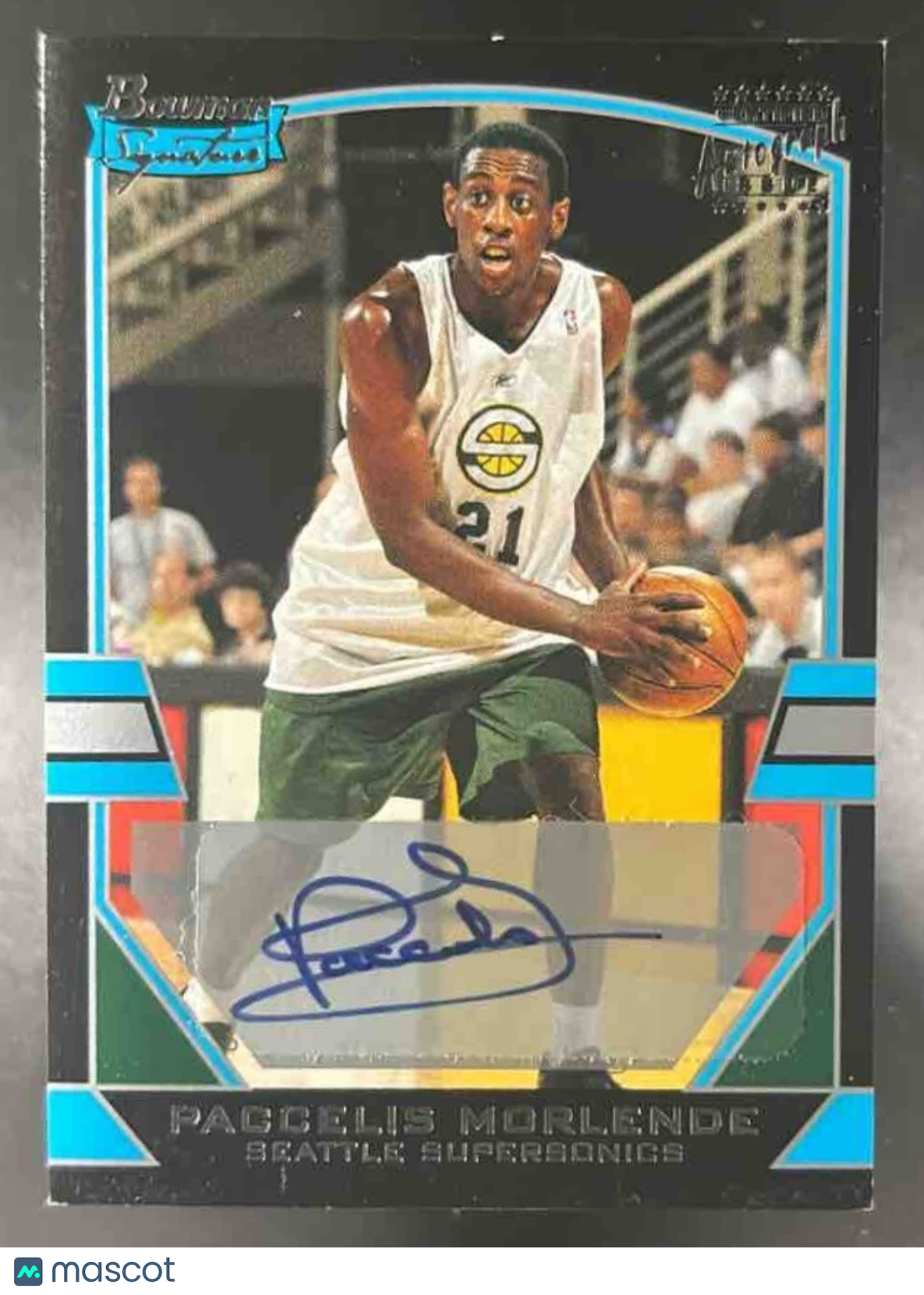 2003-04 Bowman Signature Paccelis Morlende /1250 #116 Auto RC SuperSonics
