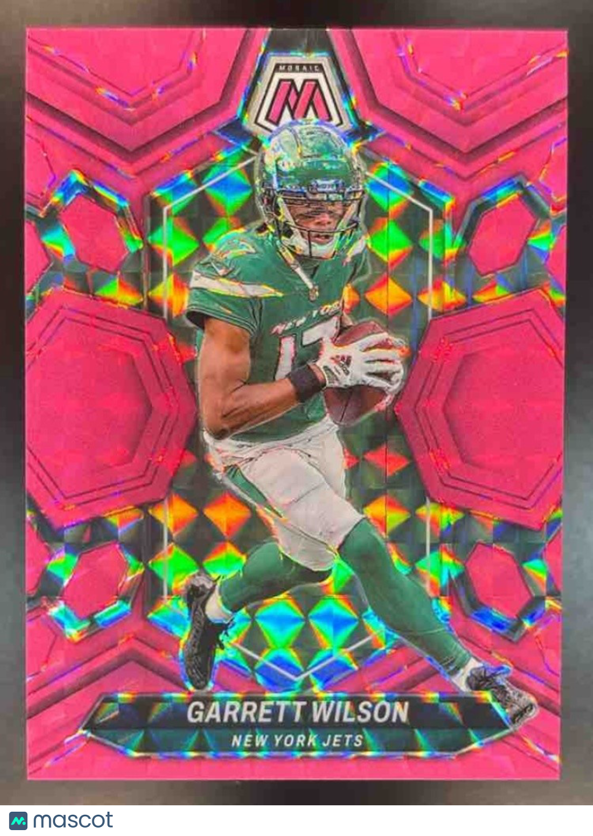 2024 Panini Mosaic Garrett Wilson Pink Fluorescent Prizm /10 #171 New York Jets