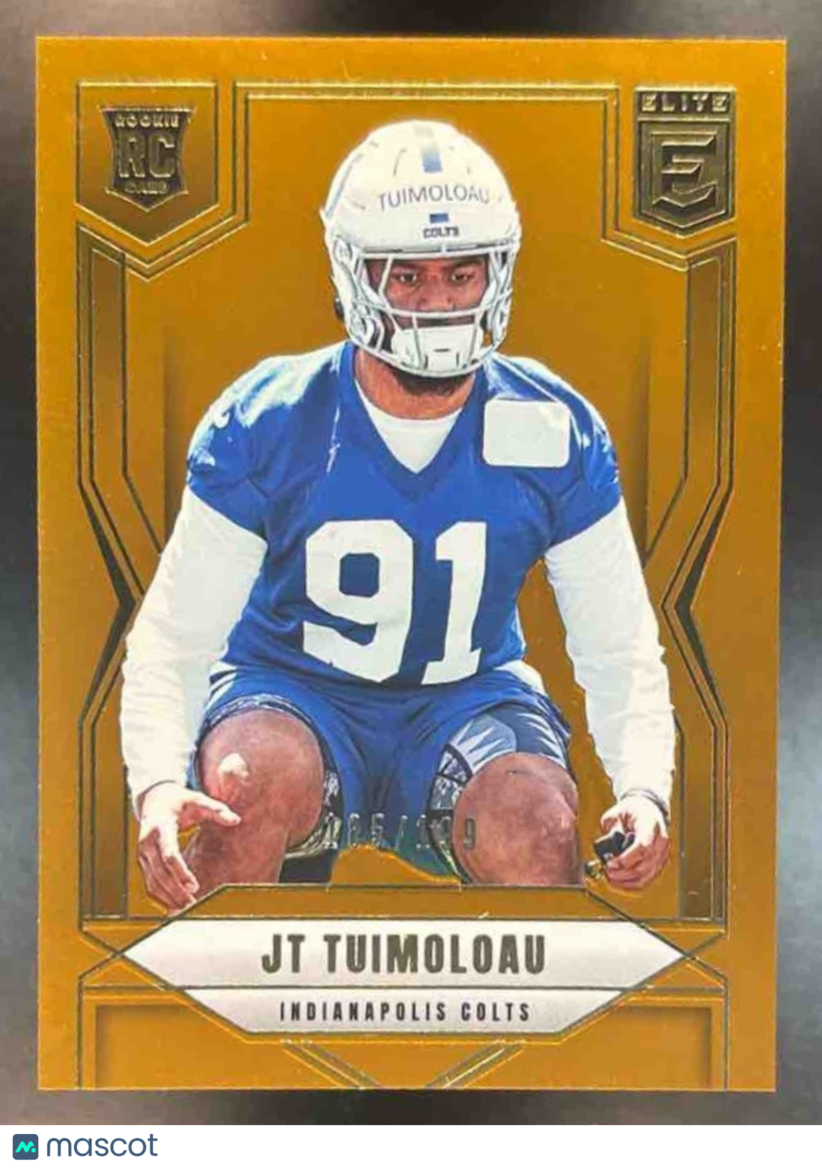 2025 Panini Donruss Elite JT Tuimoloau Orange /199 #166 RC Indianapolis Colts