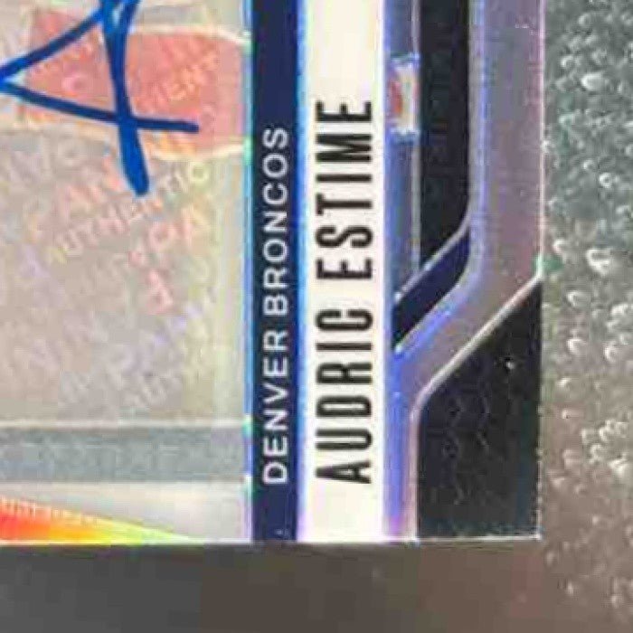 2024 Panini Prizm Audric Estime Auto Silver #306 RC Denver Broncos