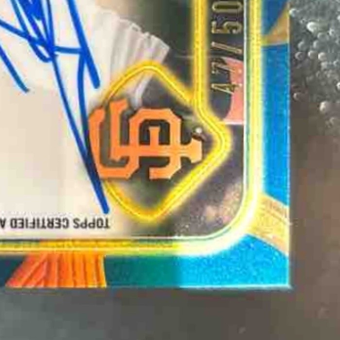 2024 Topps Gilded Collection Luis Matos Chrome Blue-Gold Auto /50 Giants