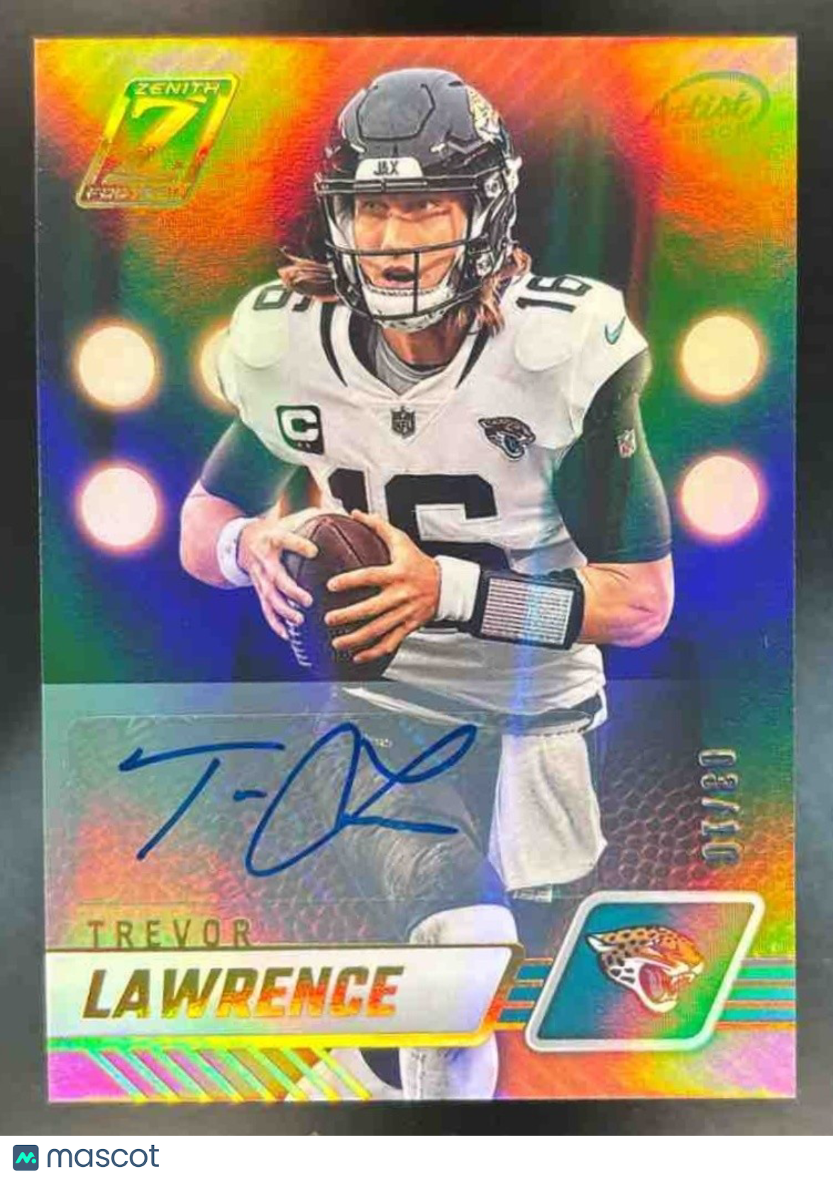 2023 Panini Zenith Trevor Lawrence Auto Gold /10 #46 Jacksonville Jaguars