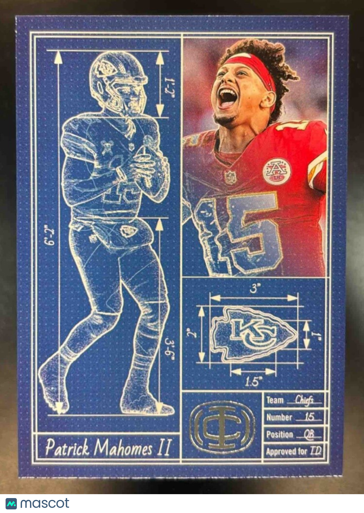2025 Panini Mahomes Patrick II Touchdown Architect #TA-12 Kansas City Chiefs